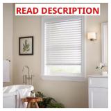 WHITE CORDLESS FAUX WOOD BLINDS FOR WINDOWS WITH 2