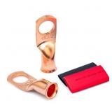 WIREFY 4 GAUGE 3/8 WIRE LUGS - COPPER CABLE LUGS -