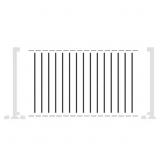 6 FT. BLACK ALUMINUM DECK RAILING PICKET AND SPACE