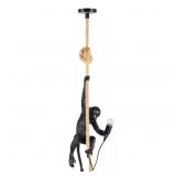 1-LIGHT BLACK VINTAGE RESIN HEMP ROPE MONKEY PENDA