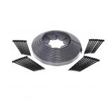 50 FT. L X 1.7 IN. H COMMERCIAL GRADE GRAY PLASTIC