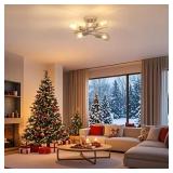 16 IN. 4-LIGHT MODERN SPUTNIK LINEAR WHITE METAL I