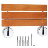 FOLDING TEAK SHOWER SEAT, 20.1 IN. X 13.2 IN. WALL