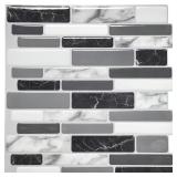 12 IN. X 12 IN. GREY MARBLE VINYL PEEL AND STICK W