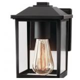 1-LIGHT 7 IN. BLACK HARDWIRED CLASSIC OUTDOOR WALL