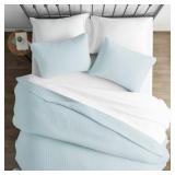 HERRING PALE BLUE MICROFIBER KING PERFORMANCE QUIL