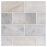 1 LOT (9) GREECIAN WHITE RIPTIDE 3 IN. X 6 IN. POL