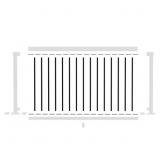 6 FT. MATTE BLACK ALUMINUM DECK RAILING PICKET AND