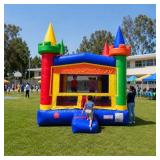RAINBOW CASTLE INFLATABLE W/ BLOWER
