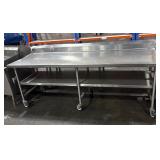 96-INCH STAINLESS STEEL RESTAURANT WORK PREP STATI