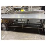 96" STAINLESS STEEL PREP TABLE