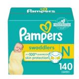 PAMPERS SWADDLERS ACTIVE BABY DIAPERS ENORMOUS PAC