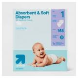 DISPOSABLE DIAPERS - SIZE 1 - 168CT - UP&UP