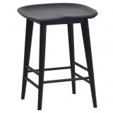 BLACK 24.0-IN H COUNTER HEIGHT WOOD BAR STOOL