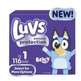 LUVS PLATINUM PROTECTION BABY DIAPERS SIZE 1, 116