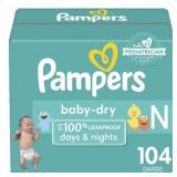 PAMPERS BABY DRY DIAPERS - (SELECT SIZE AND COUNT)
