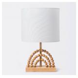 NOVELTY WOOD RAINBOW TABLE LAMP - LIGHT WOOD - CLO