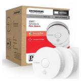 (3-PACK) 9-VOLT BATTERY OPERATED SMOKE DETECTOR WI