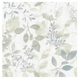 1 LOT OF 2-BREEZY GREEN PEEL AND STICK WALLPAPER