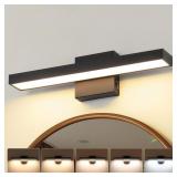 16.73 IN. 1-LIGHT BLACK LED VANITY LIGHT BAR WITH