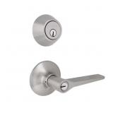 DEFIANT FREEDOM SATIN NICKEL SINGLE CYLINDER COMBO