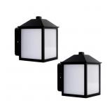 BLACK OUTDOOR HARDWIRED COACH WALL MOUNT SCONCE WI