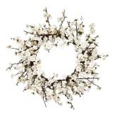 24 IN. ARTIFICIAL PLUM BLOSSOM WREATH