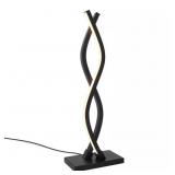 WAVE 18 IN. BLACK MODERN DIMMABLE INTEGRATED LED T