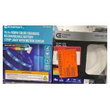 1 LOT OF 1- STRIP LIGHT./1-SLIM LED RECESSED KIT W