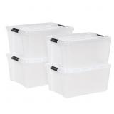 IRIS 45-QT. CLEAR LATCHING STORAGE CONTAINER 4-PIE