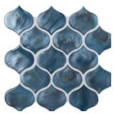 BLUE SHIMMER ARABESQUE 10 IN. X 10.20 IN. X 8 MM G