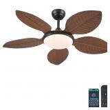 $146 48 IN. INDOOR/OUTDOOR BLACK RETRO 5 PALM LEAF