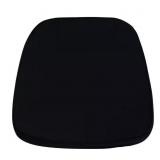 SOFT BLACK FABRIC CHIAVARI CHAIR CUSHION