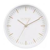 6 IN. ETTA WHITE SILENT QUARTZ ANALOG METAL WALL/T