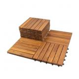 12 IN. X 12 IN. ACACIA WOOD INTERLOCKING FLOORING