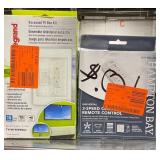 1 LOT OF 1-RECESSED TV BOX KIT./1-CEILING FAN REMO
