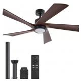 $210 52 IN. 5-BLADE INDOOR WALNUT MODERN STANDARD