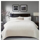 RECYCO CHANNEL BOX STITCH VELVET QUILT SET, KING S