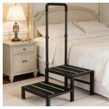 2 STEP STOOL WITH HANDLE, HEAVY DUTY STEP STOOL FO