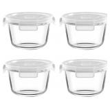 H.JSS WDJS 2 CUP ROUND GLASS FOOD STORAGE CONTAINE