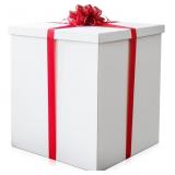 EXTRA LARGE GIFT BOX 28X28X28"GIANT, JUMBO, WHITE