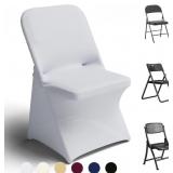 $126 TRLYC WHITE SPANDEX CHAIR COVERS 100 PCS FOR