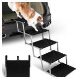 FOLDABLE DOG STAIRS FOR CAR,17" EXTRA WIDE PET RAM
