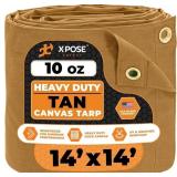 $115 XPOSE SAFETY CANVAS TARP - 10OZ TAN CANVAS TA