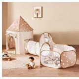 TINY LAND KIDS PLAY TENT WITH TUNNEL, POP-UP TENT