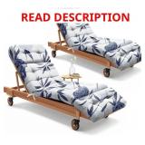 $120 OUTDOOR LOUNGE CHAIR CUSHIONS SET OF 2 WATERP