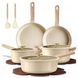 $110 CAROTE POTS AND PANS SET, CERAMIC COOKWARE SE