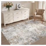 UERMEI 4X6 AREA RUG LIVING ROOM RUGS WASHABLE NEUT