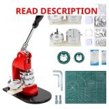 $170 BUTTON MAKER MACHINE MULTIPLE SIZES, PIN MAKE