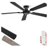 ZMISHIBO 52 INCH CEILING FAN NO LIGHT, FLUSH MOUNT